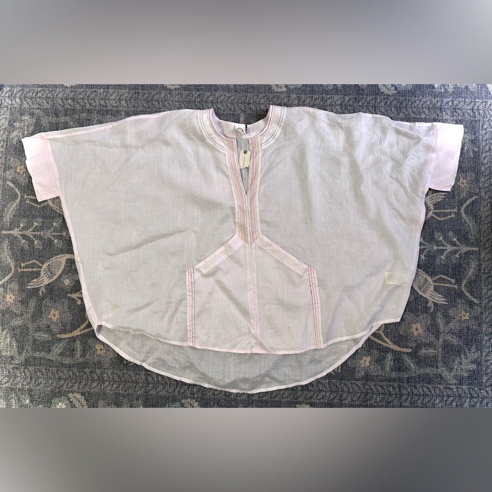 Akemi + Kin Martinique Poncho Top Pink Rose Anthropologie
